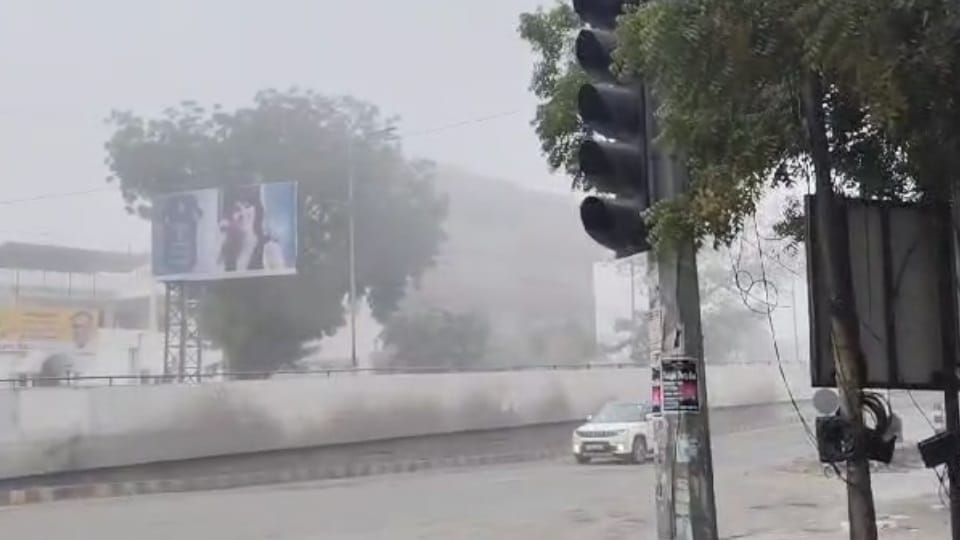 Fog in Haryana rain