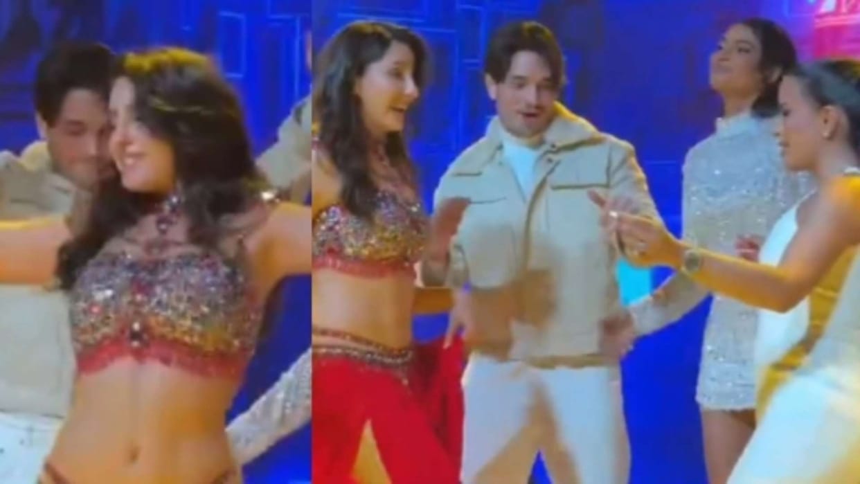 Nora Fatehi dance at Dubai Blings with Safa Siddiqui Loujain Adada Embraheem Al Samadi Farhana Bodi
