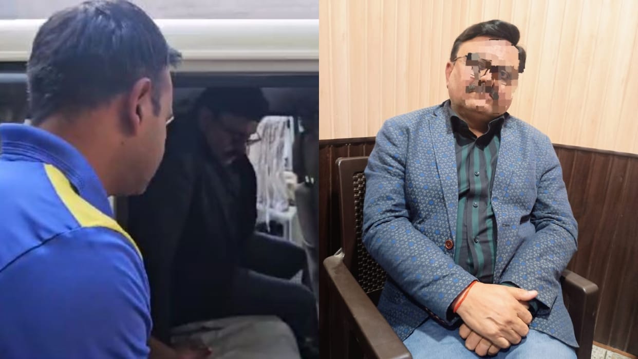 Anti corruption team raided Vikas Bhavan and caught officer away in Pilibhit