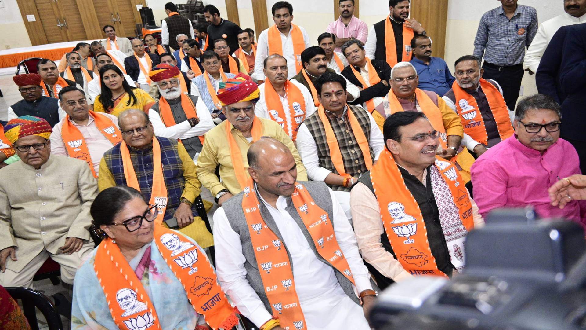 Rajasthan Madan Rathod will be new state president of Rajasthan BJP Vasundhara Raje Bhajanlal became proposers