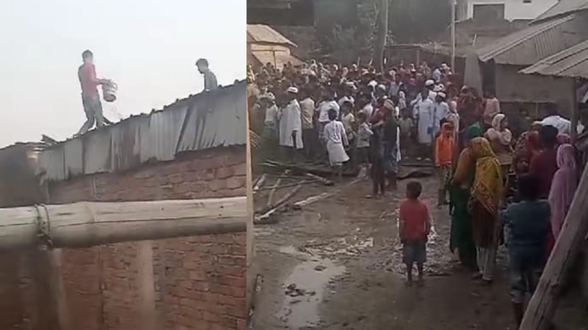 घटनास्थल पर जुटी भीड़