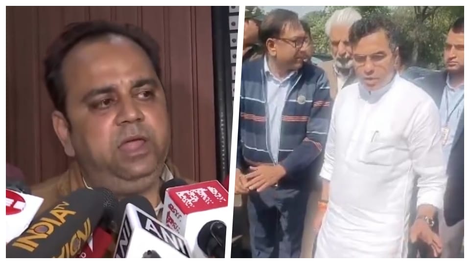 Health Minister Pankaj Singh arrived to inspect Rao Tularam Hospital