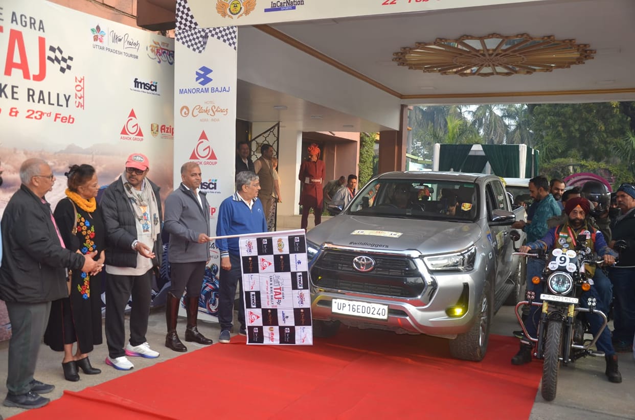 Taj Car and Bike Rally organized in agra