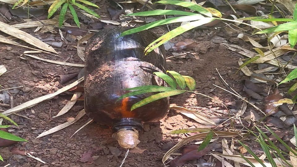 Naxalites were planting IED in beer bottle soldiers recovered and destroyed it in Bijapur