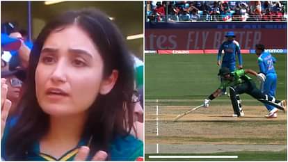 IND vs PAK Video: What happened! Pakistani Girl fan surprised at Axar Patel direct hit, Champions Trophy