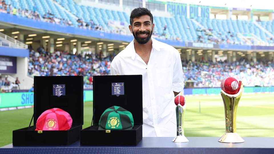 Jasprit Bumrah receives ICC Awards and Team Of The Year Caps, IND vs PAK Dubai Match