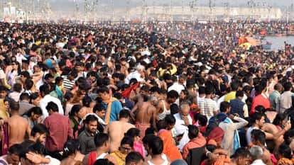 Actor Akshay Kumar takes a holy dip in Sangam waters during ongoing Mahakumbh in UP Prayagraj