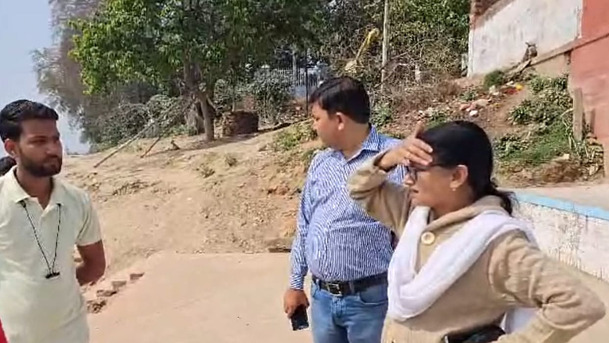 Construction of rest house at Dadrighat stopped public protested