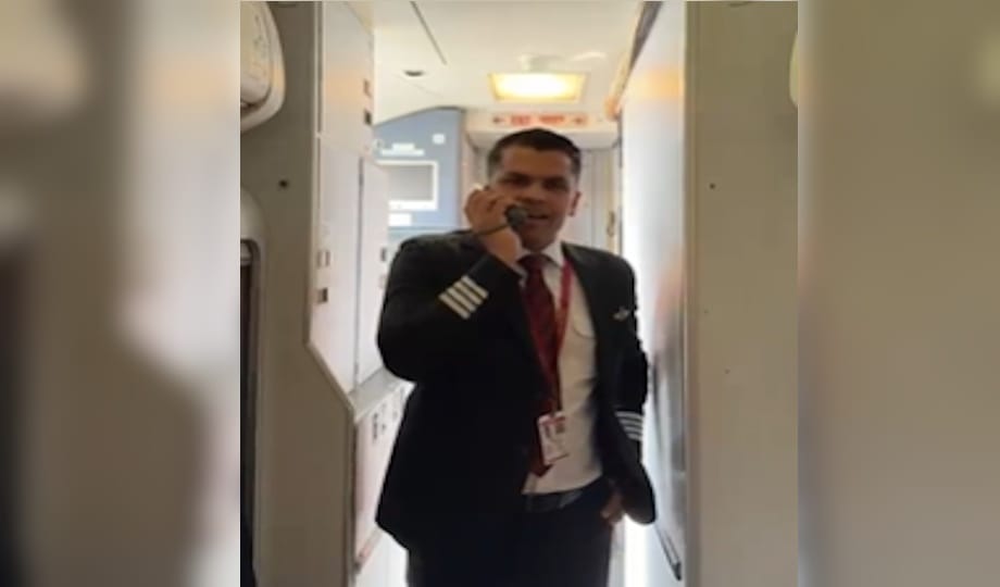 Hello Mrs. and Sir, I have a message for all of you from the flight cabin..., pilot's video is going viral.