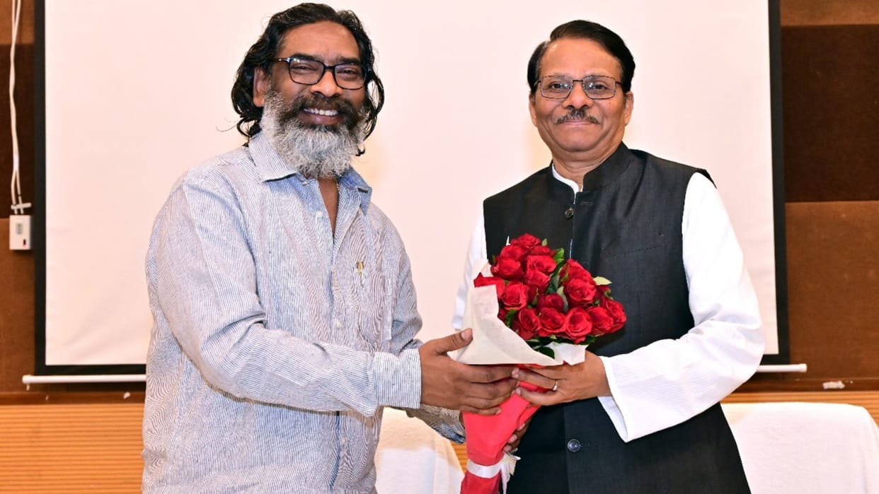 Ranchi News: Jharkhand Congress's new in-charge K. Raju reached SKIPA to meet CM Hemant Soren