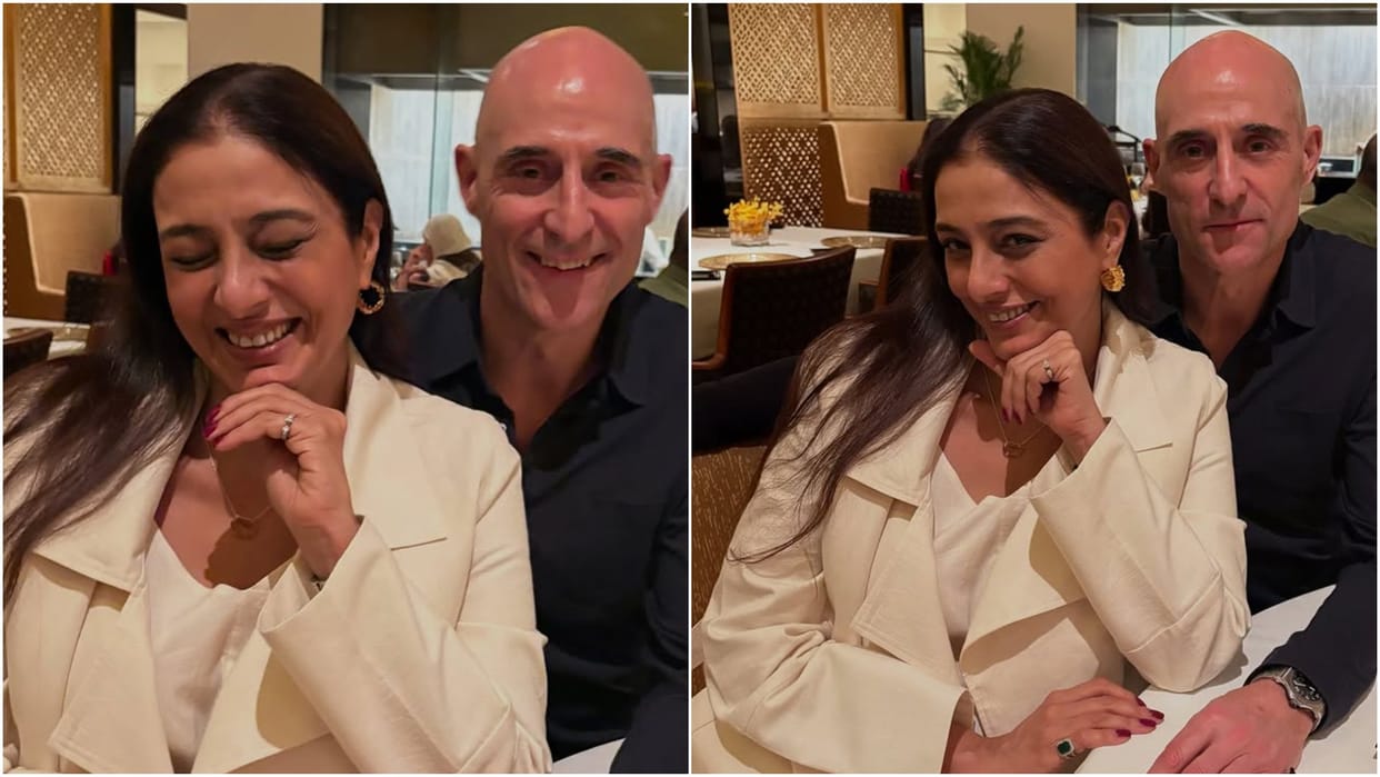 British star Mark Strong calls himself biggest fan of co star Tabu meets actress in Mumbai