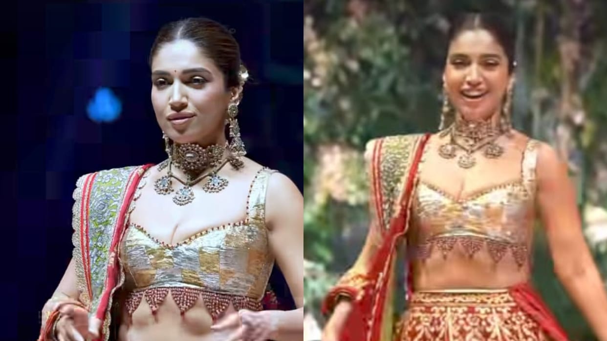 Bhumi Pednekar walked the ramp as bride this fun filled video is going viral on Social Media