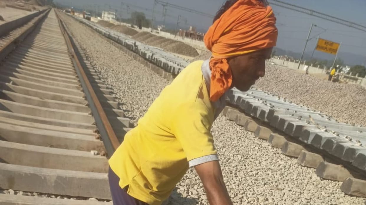 Bhanupalli Bilaspur railway line Work on laying track up to Thalu started in the first phase