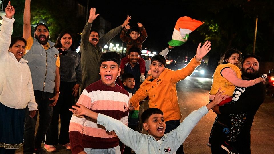 India beat pakistan in champions trophy celebration in punjab and chandigarh