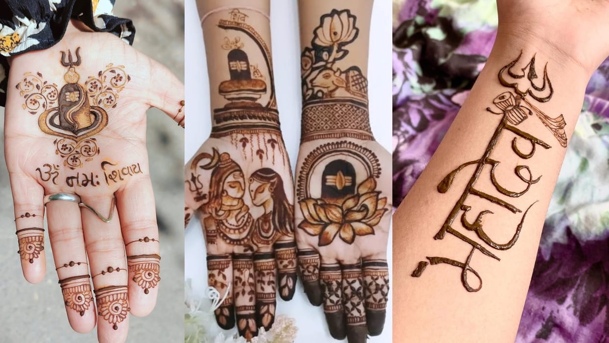 Mahashivratri 2025 Mehndi Ideas Shiv Parvati Mehndi Design for Maha Shivratri