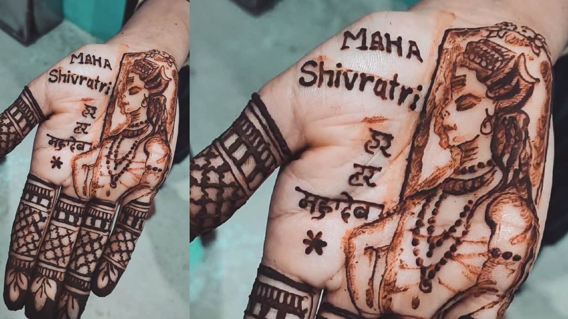 Mahashivratri 2025 Mehndi Ideas Shiv Parvati Mehndi Design for Maha Shivratri