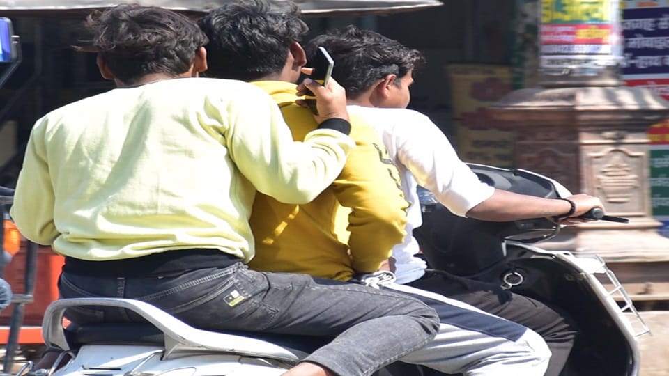 Minor driving two wheeler