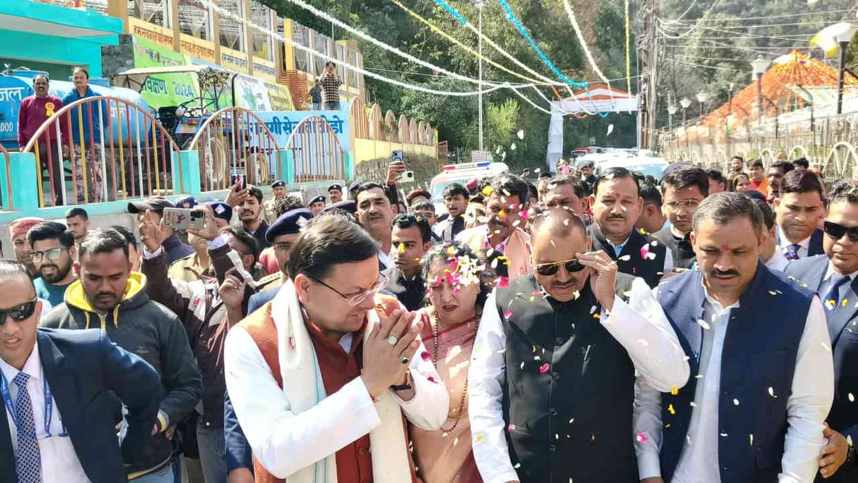 CM Dhami reached Kotdwar Dugadda to inaugurate Martyr Fair paid tribute to immortal martyr Chandrashekhar Azad