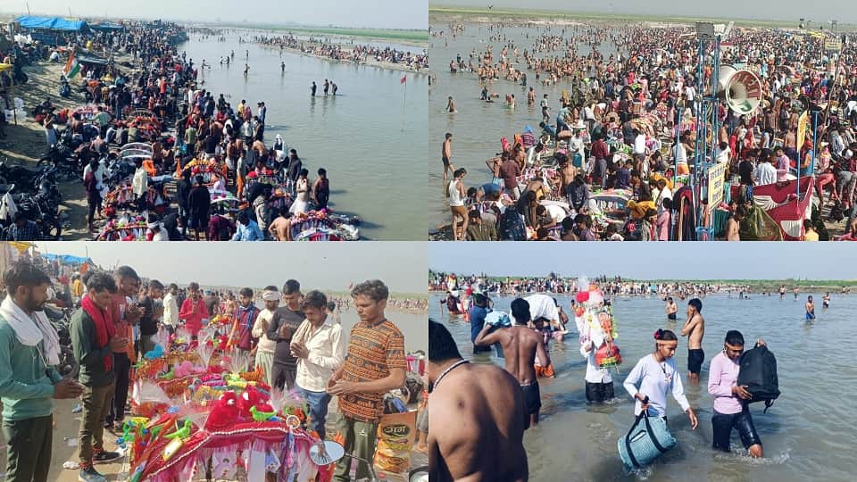 Maha Shivratri 2025 Kanwariyas Gathering At Ganga Ghats In Kanwar Mela Kasganj