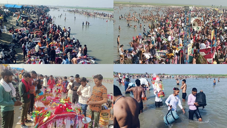 Maha Shivratri 2025 Kanwariyas Gathering At Ganga Ghats In Kanwar Mela Kasganj