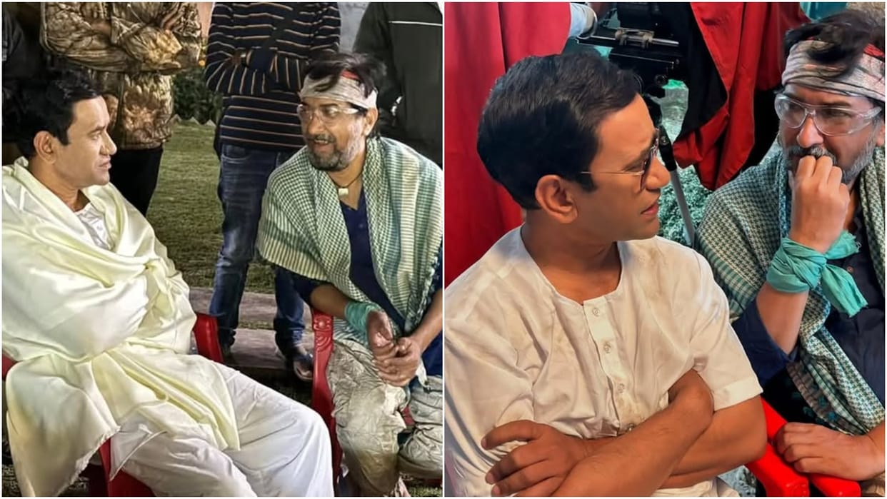 Dinesh Lal Yadav Nirahua SHares photos from upcoming Bhojpuri Movie patna se pakistan 2 set