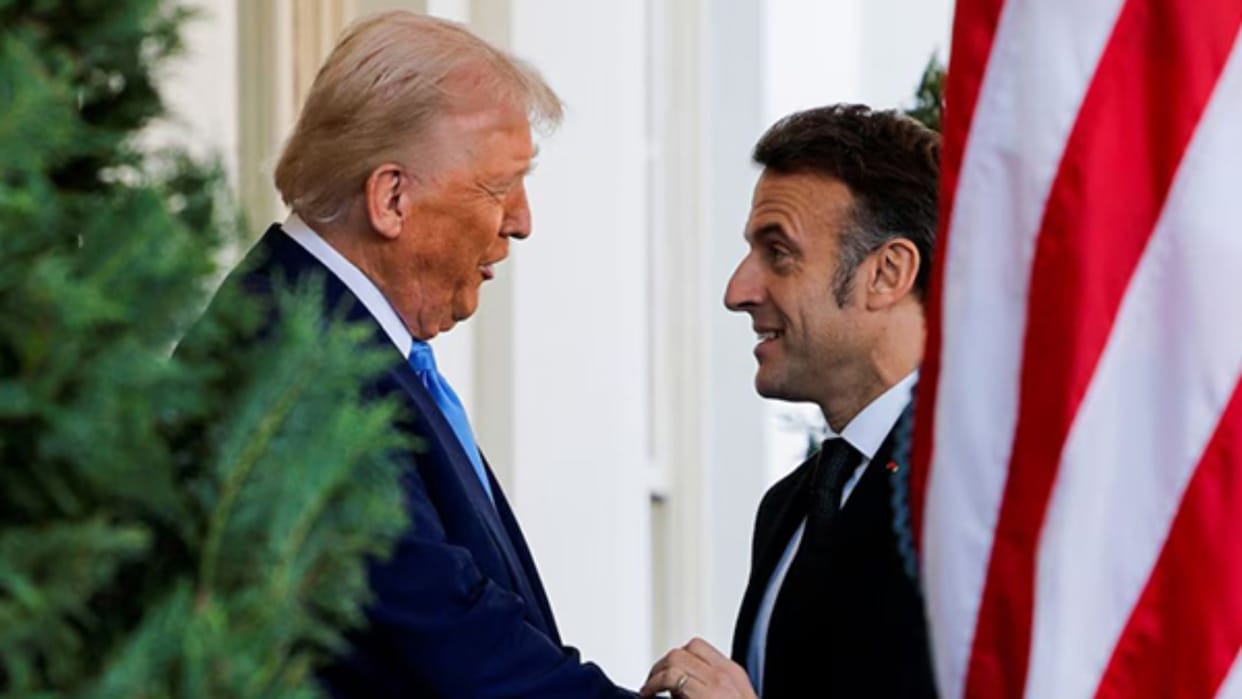 Emmanuel Macron takes tough stand trade deal America says EU have to show strength Donald Trump
