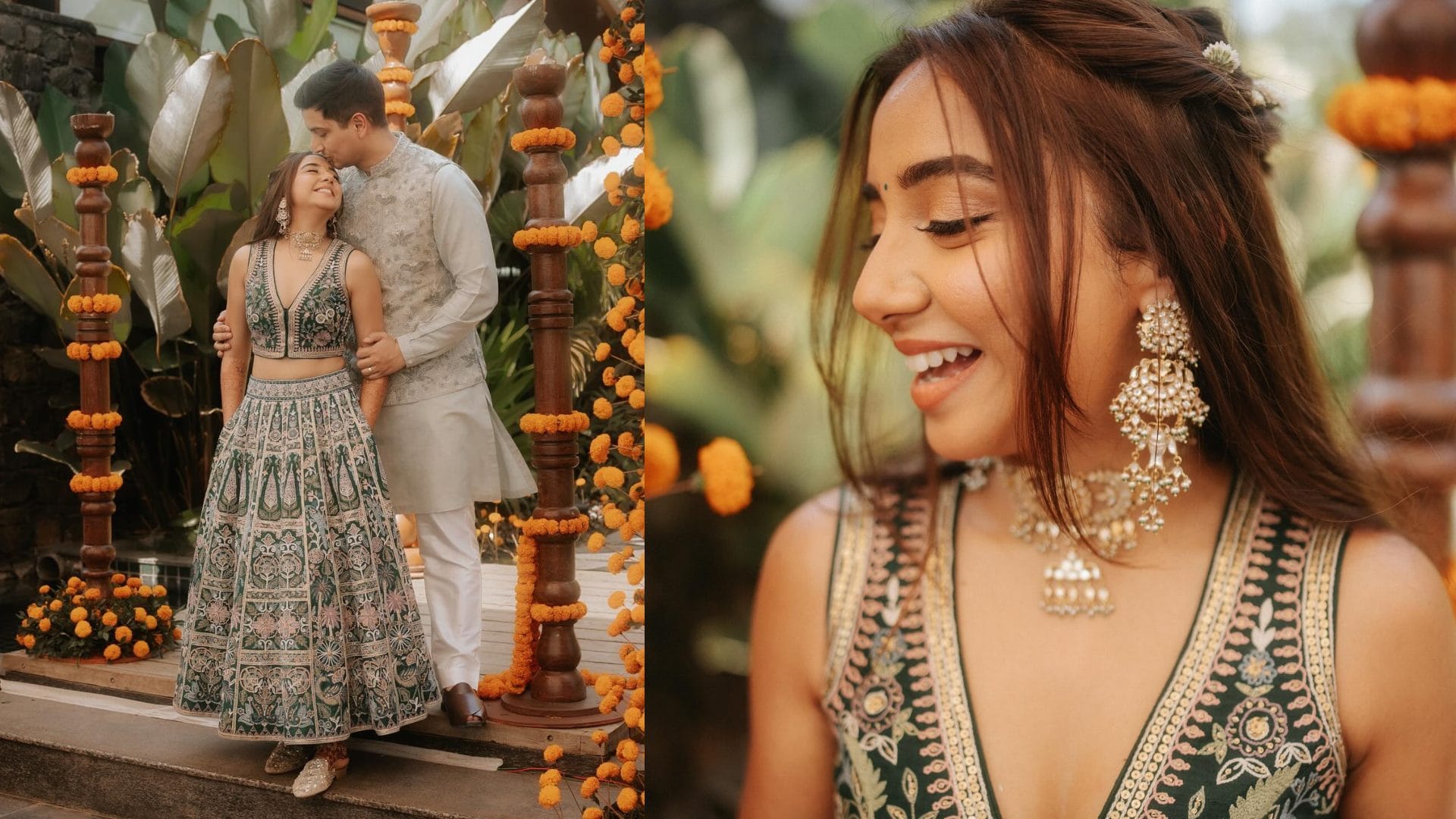 Prajakta Koli Looks ethnic to western images viral wedding ceremony of Prajakta Koli and Vrishank Khanal