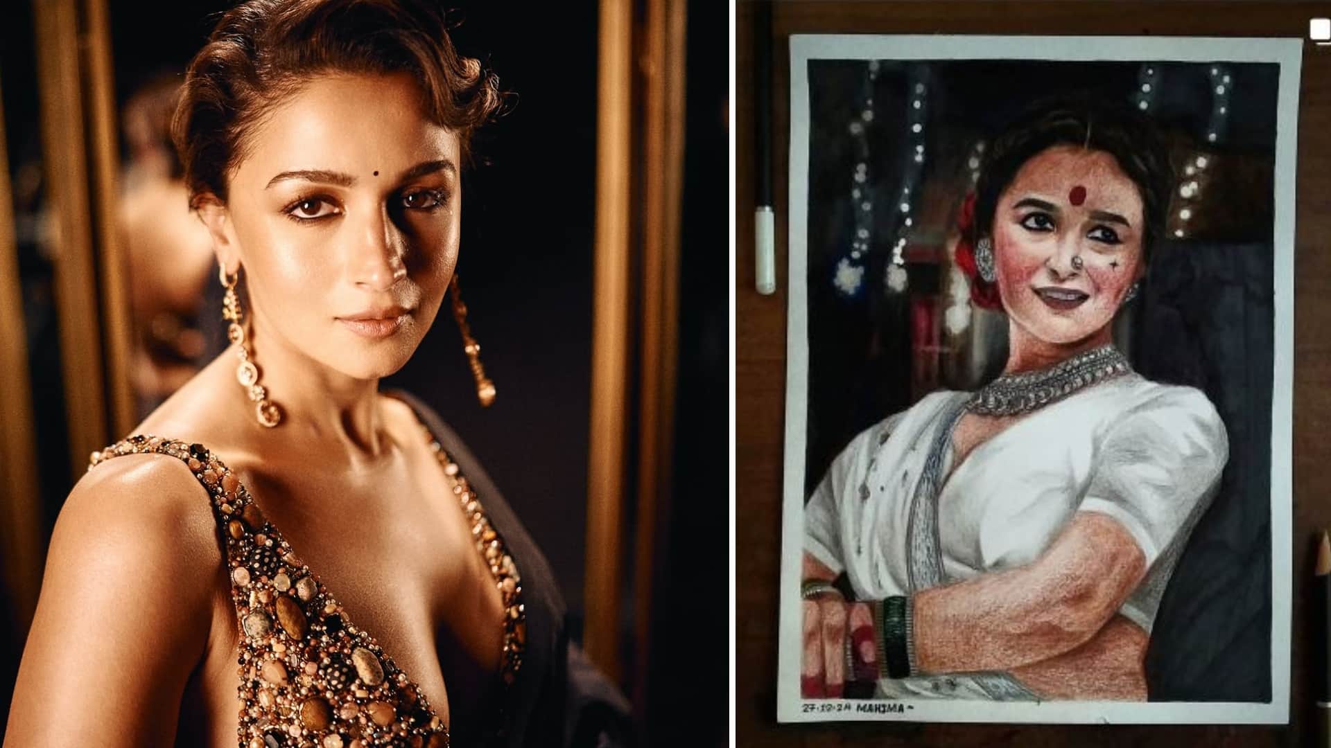 Alia Bhatt Celebrates Three Years Of Gangubai Kathiawadi Artworks Of Her Character by Sanjay Leela Bhansali