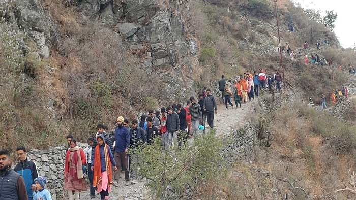 Crowd of devotees gathered in Chhota Kailash on Mahashivratri