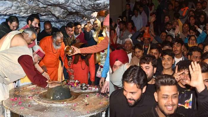 Maha shivratri 2025 devotees Crowds gathered Shiva temple Jalabhishek Tapkeshwar Mahadev Dehradun Watch Photos