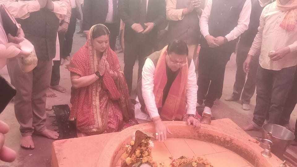 Chief Minister Pushkar Singh dhami offered prayers at Vankhandi temple khatima