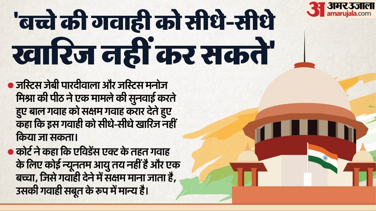 Supreme Court on evidence children testimony competent court cannot reject outrightly