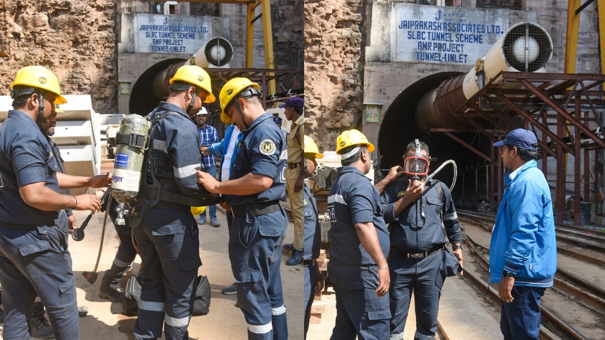 Telangana tunnel accident: Rescuers managed to reach accident location, but unable to locate trapped