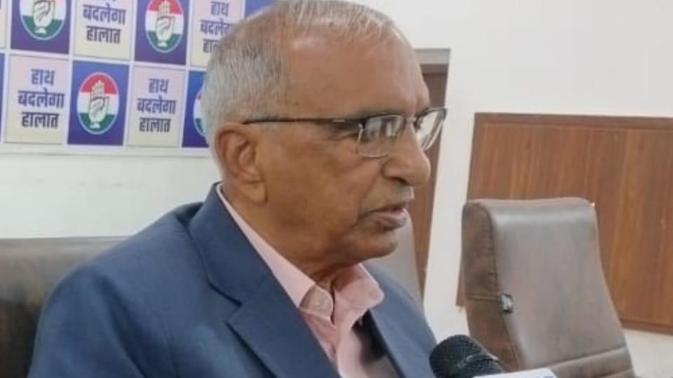 Former Finance Minister of Haryana Prof. Sampat Singh press conference
