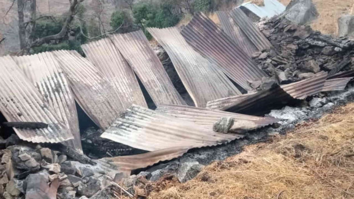fire broke out in a cowshed in Sari village of Bhatwadi cattle died after being burnt alive Uttarkashi News