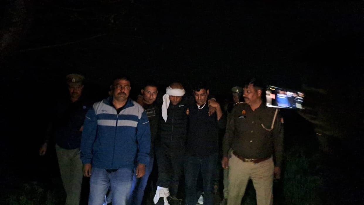 Shamli News: Nikhil, a bounty of 25 thousand, injured by bullet in police encounter