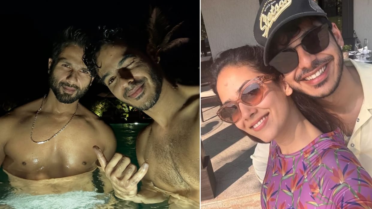 Shahid Kapoor brother Ishaan Khatter Drops Shirtless Photo With actor and selfie with Bhabhi Mira Rajput