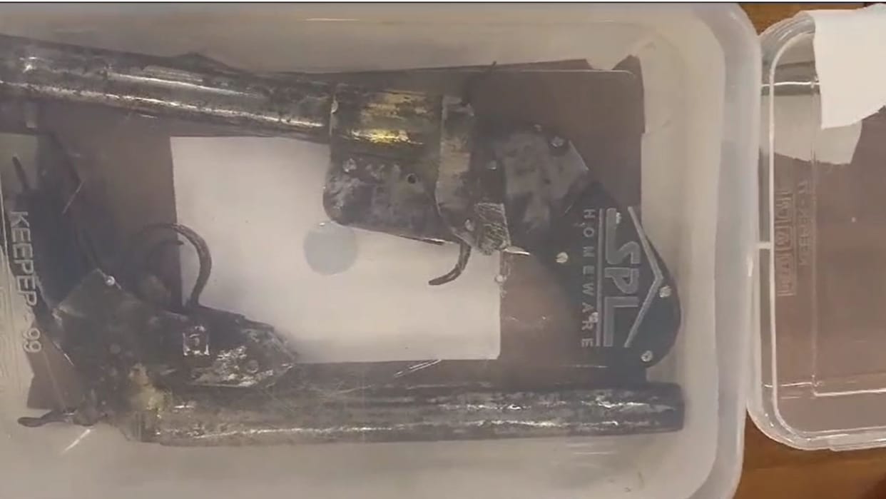 A vicious criminal running an illegal arms factory arrested arms and construction material recovered