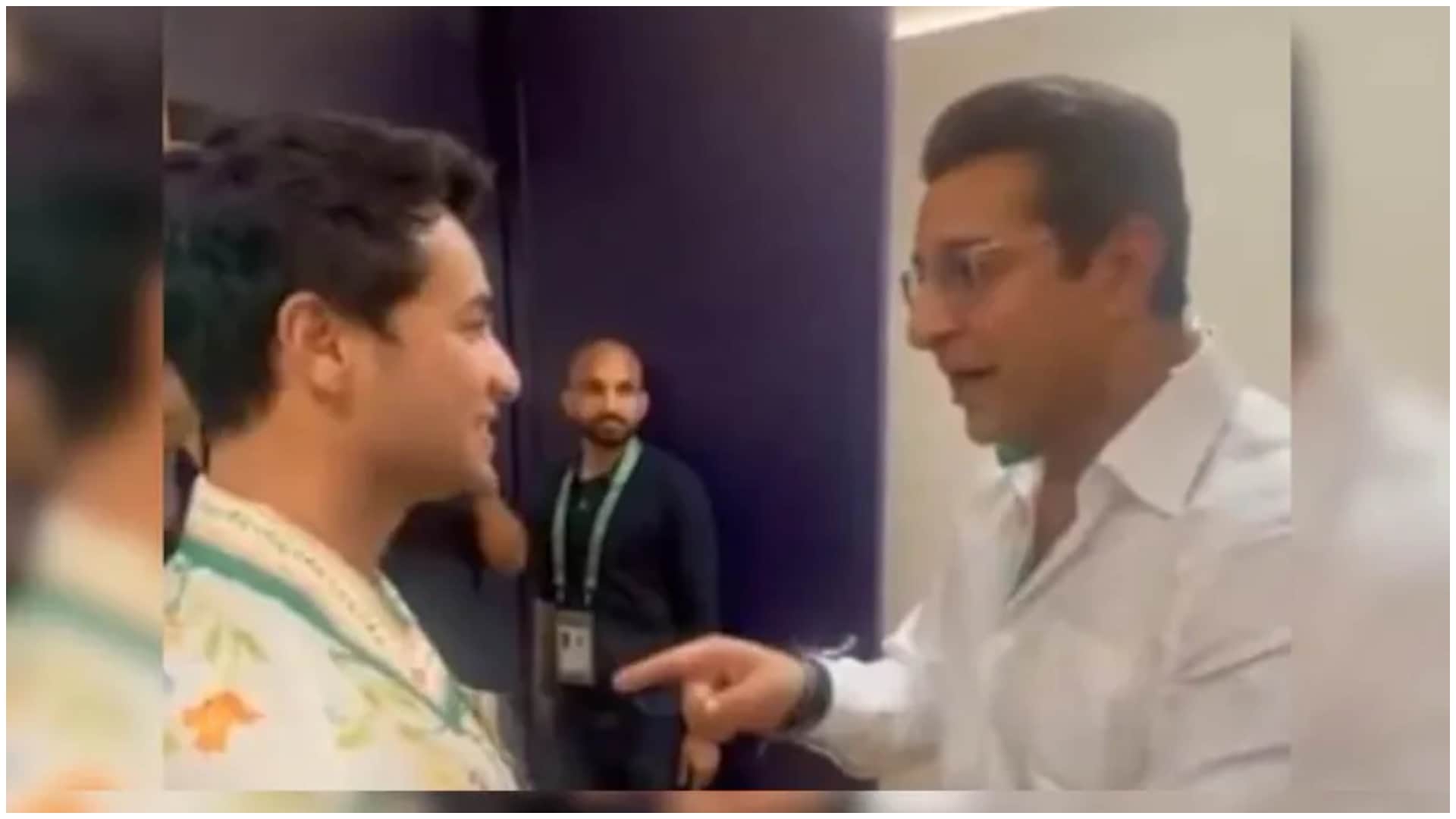 Wasim Akram Meets Abhishek Sharma, Fails To Recognise Him, then gave this reaction Champions Trophy