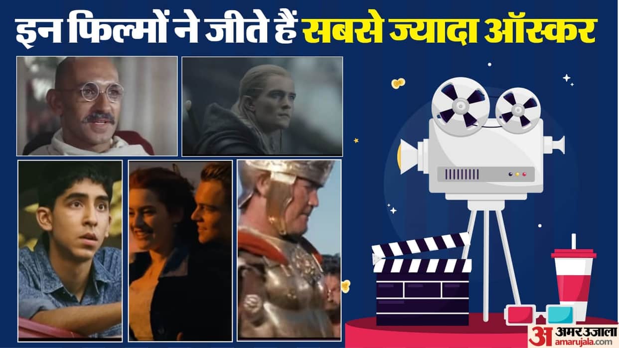 Most Oscar-Winning Movies List Gandhi the lord of the rings ben hur Slumdog Millionaire Titanic