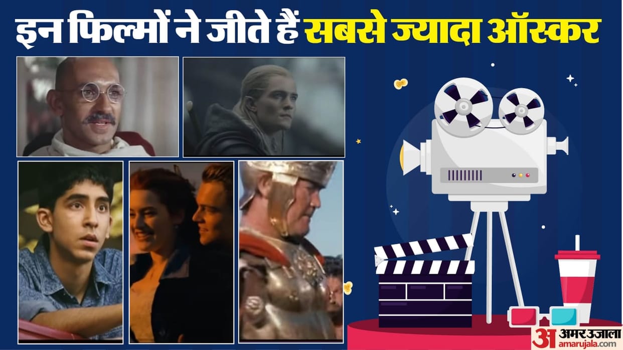 Most Oscar-Winning Movies List Gandhi the lord of the rings ben hur Slumdog Millionaire Titanic
