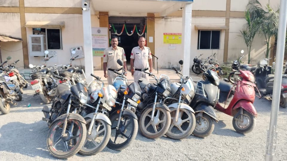Police recovered seven stolen motorcycles from a minor in Jagdalpur