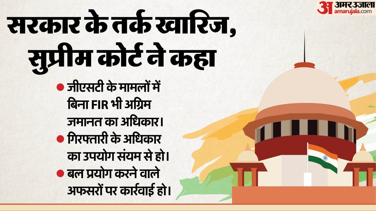 Supreme Court Customs officer not policemen anticipatory bail in GST cases news in Hindi