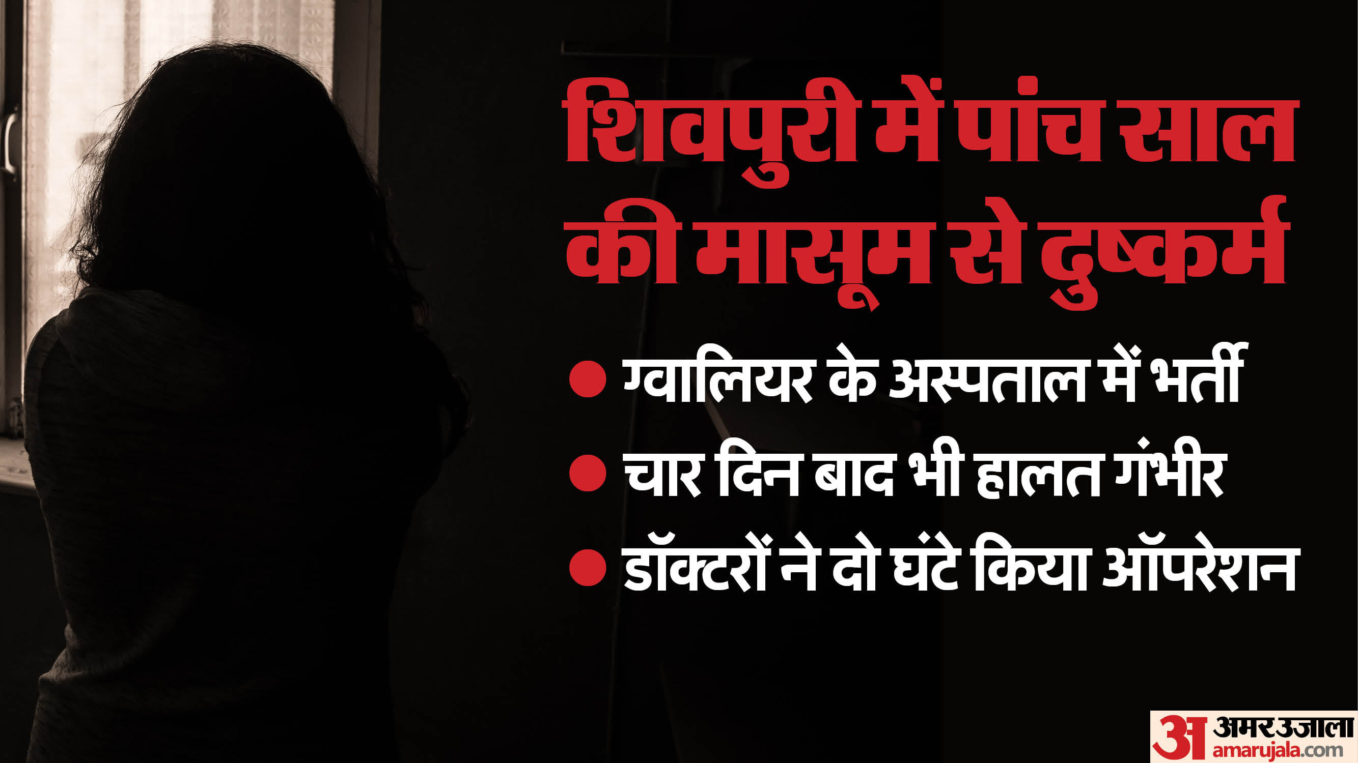 ग्वालियर में मासूम बच्ची का चल रहा इलाज।