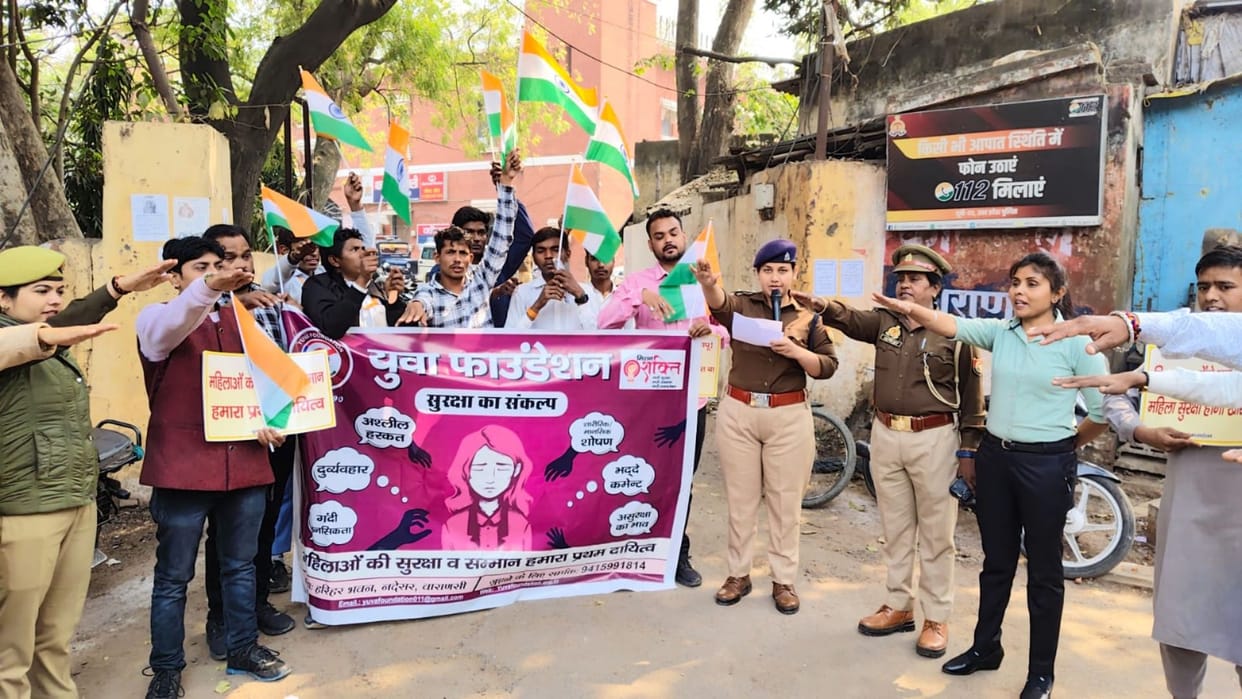 Safety week fortnight campaign conducted on the first day innocent children made aware about safety