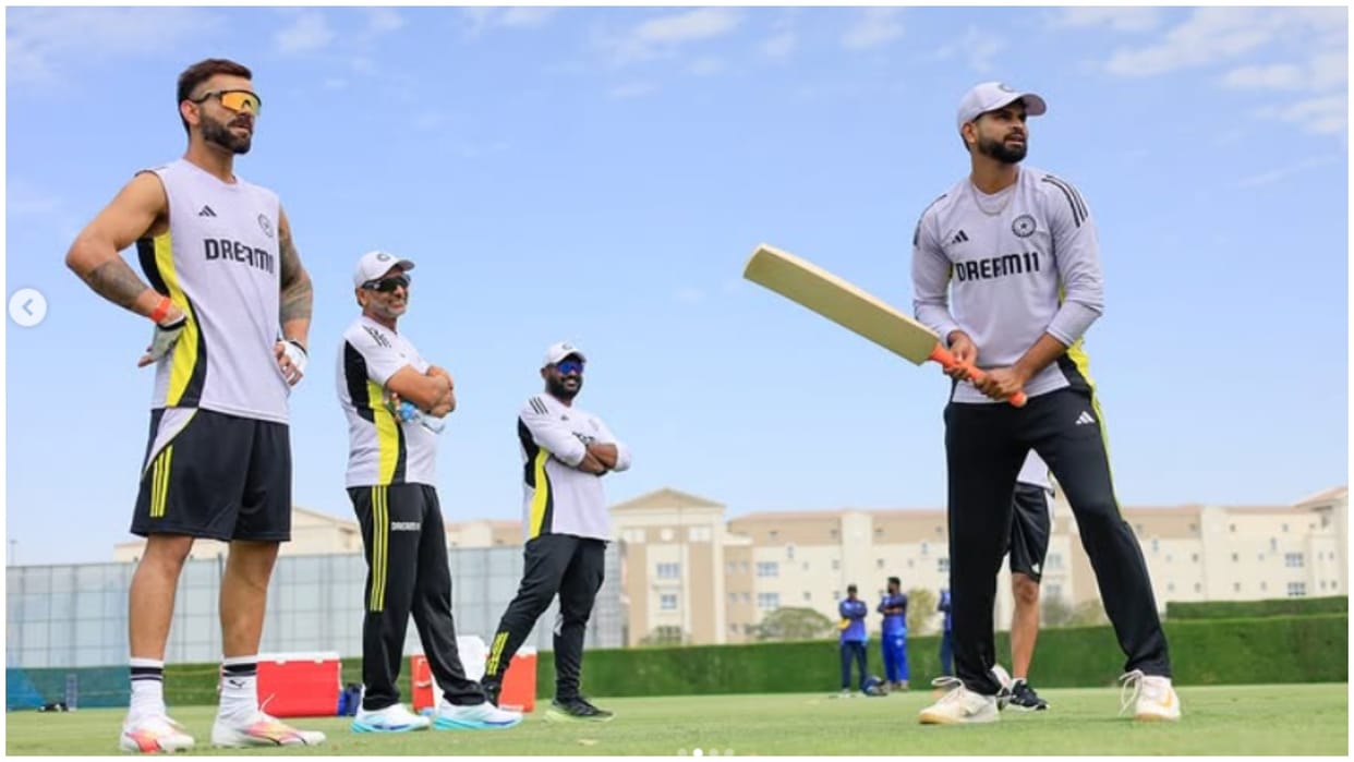 Champions Trophy: Shreyas Iyer surprised net bowler during practice session, gifts Jaskiran Shoes