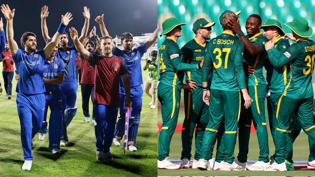 South Africa stormed into the semi-finals of the Champions Trophy Afghanistan were ruled out of the tournament
