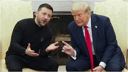 Volodymyr Zelenskyy Says It's Crucial For Us To Have President Trump's Support - Amar Ujala Hindi News Live - Ukraine:ब्रिटेन पहुंचे यूक्रेनी राष्ट्रपति जेलेंस्की के बदले सुर, बोले- हमारे लिए ...
