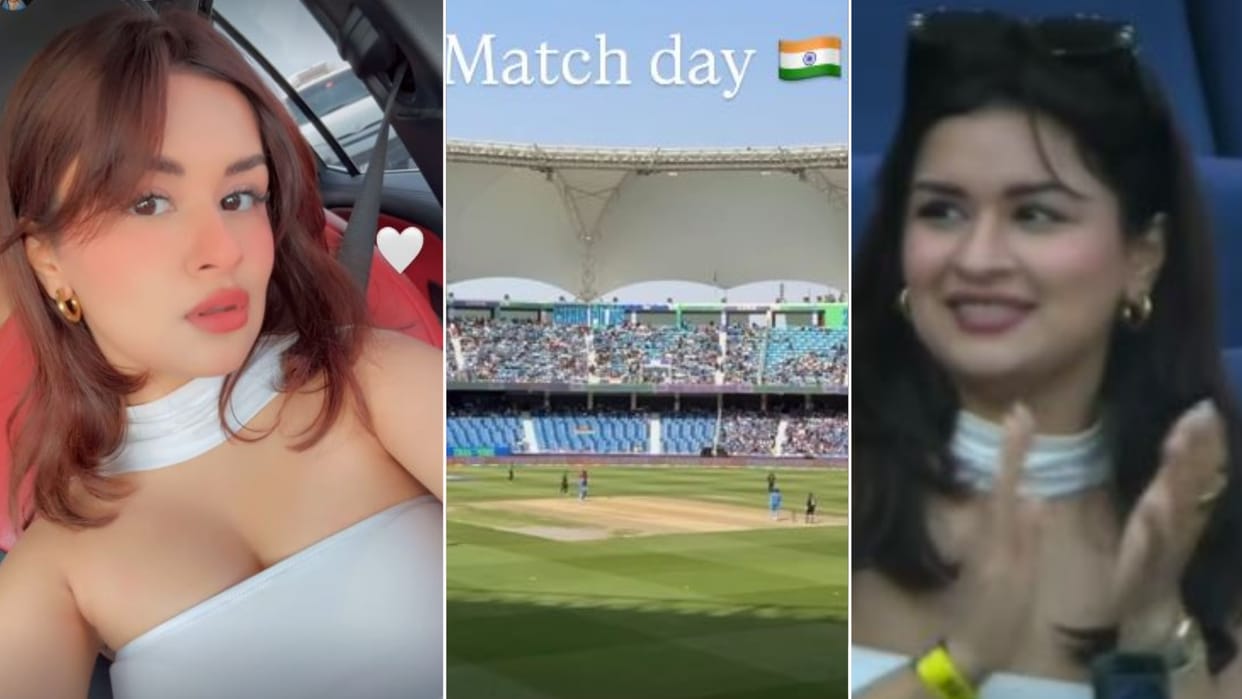 avneet kaur Watch india new zealand match in dubai clapped for cricket cheer up video goes viral