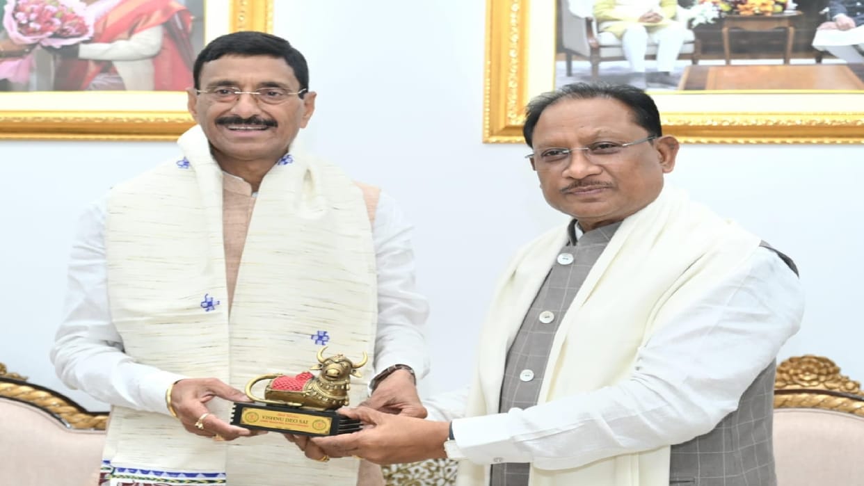 CG: Union Minister of State for Defence Sanjay Seth met Chief Minister Sai, these issues were discussed